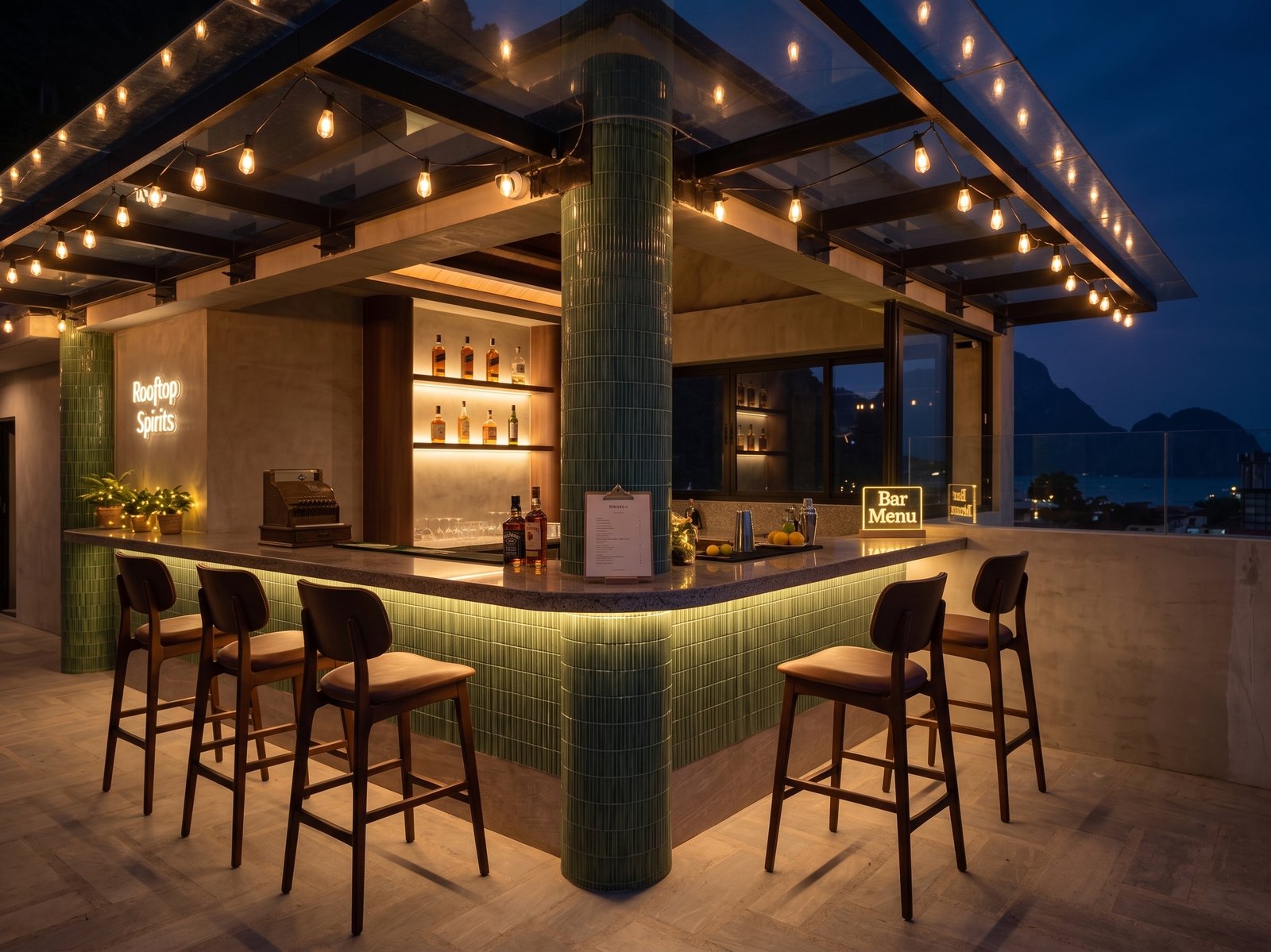 Rooftop bar, 6F